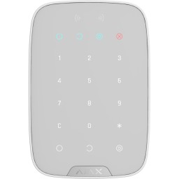 Ajax KeyPad Plus White - Wireless touch keypad supporting encrypted contactless cards and key fobs