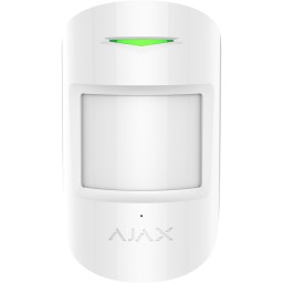 Ajax CombiProtect White - Combined IR motion detector and glass break detector with microphone